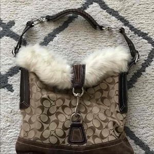 Fur Coach Purse excellent condition